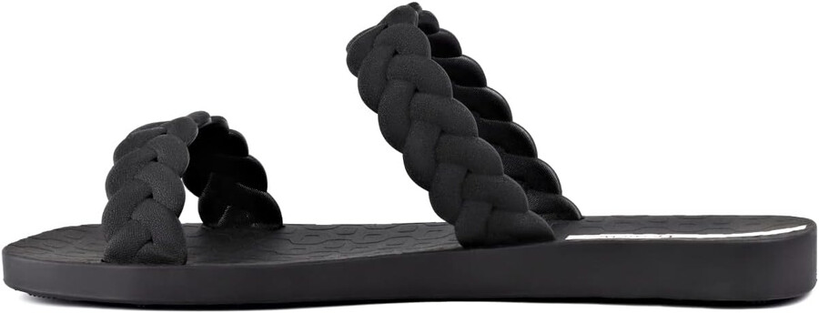 ipanema fever slides für damen – bequeme und trendige slip-on-sandalen flip-flops mit geflochtenen doppelriemen schwarz größe 6 slides