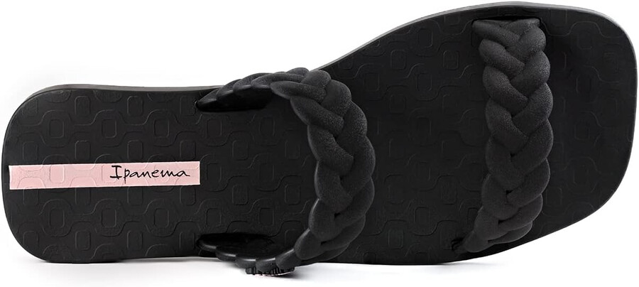 ipanema fever slides für damen – bequeme und trendige slip-on-sandalen flip-flops mit geflochtenen doppelriemen schwarz größe 6 slides