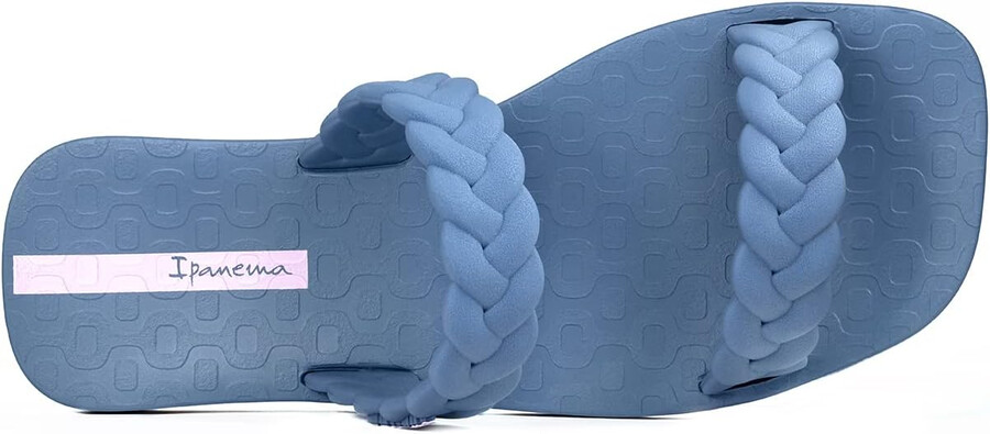 ipanema fever slides für damen – bequeme und trendige slip-on-sandalen flip-flops für damen mit geflochtenen doppelriemen blau größe 7 slides