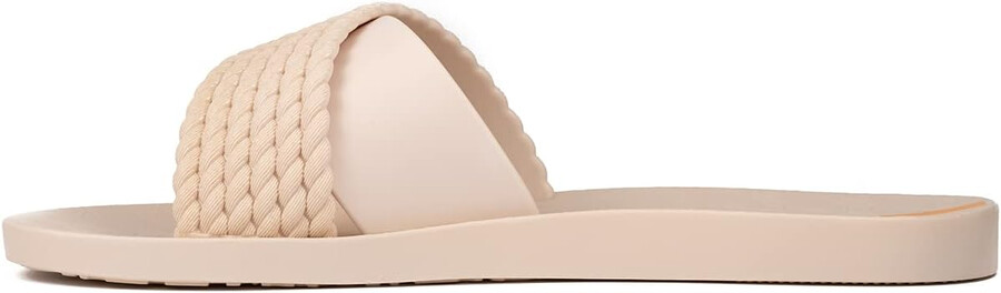 ipanema damen street ii slides – bequeme und trendige slip-on-sandalen flip-flops für damen mit breitem minimalistischem gekreuztem obermaterial beigebeige größe 7 flip-flops