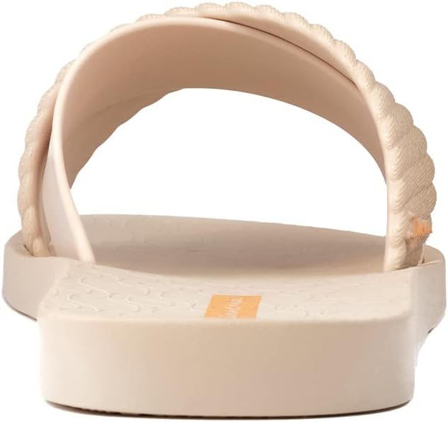 ipanema damen street ii slides – bequeme und trendige slip-on-sandalen flip-flops für damen mit breitem minimalistischem gekreuztem obermaterial beigebeige größe 7 flip-flops