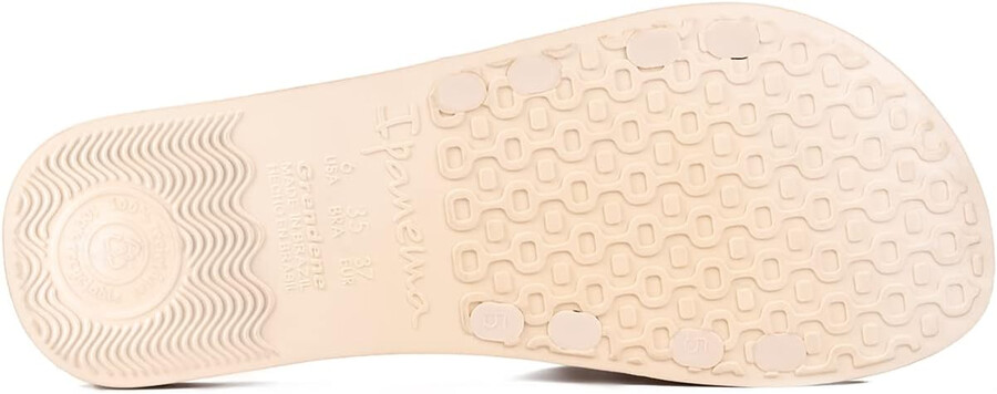 ipanema damen street ii slides – bequeme und trendige slip-on-sandalen flip-flops für damen mit breitem minimalistischem gekreuztem obermaterial beigebeige größe 7 flip-flops