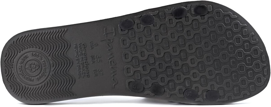 ipanema damen street ii slides – bequeme und trendige slip-on-sandalen flip-flops für damen mit breitem minimalistischem gekreuztem obermaterial schwarzschwarz größe 6 flip-flops