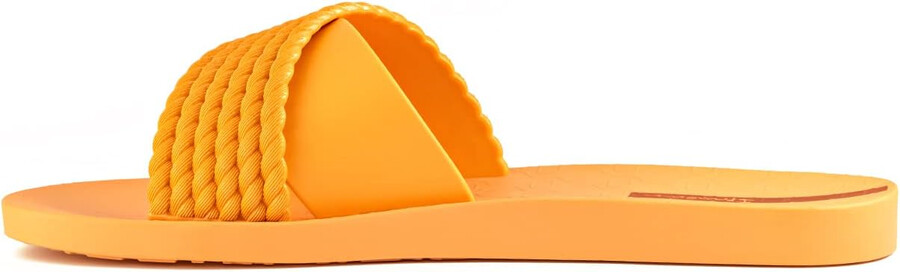 ipanema damen street ii slides – bequeme und trendige slip-on-sandalen flip-flops für damen mit breitem minimalistischem gekreuztem obermaterial orangeorange größe 6 flip-flops