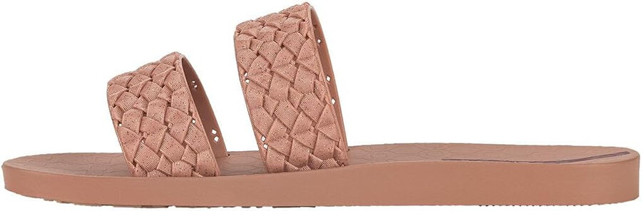 ipanema renda ii fem damen-sandalen – elegante pantoletten zum hineinschlüpfen mit gewebten riemen sommersandalen flache sandalen mit gepolstertem fußbett glitzerrosa größe 7 schuhe