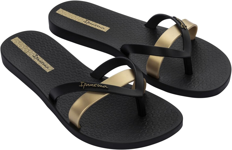 ipanema kirei flip-flops für damen schwarzgold größe 8 flip-flops