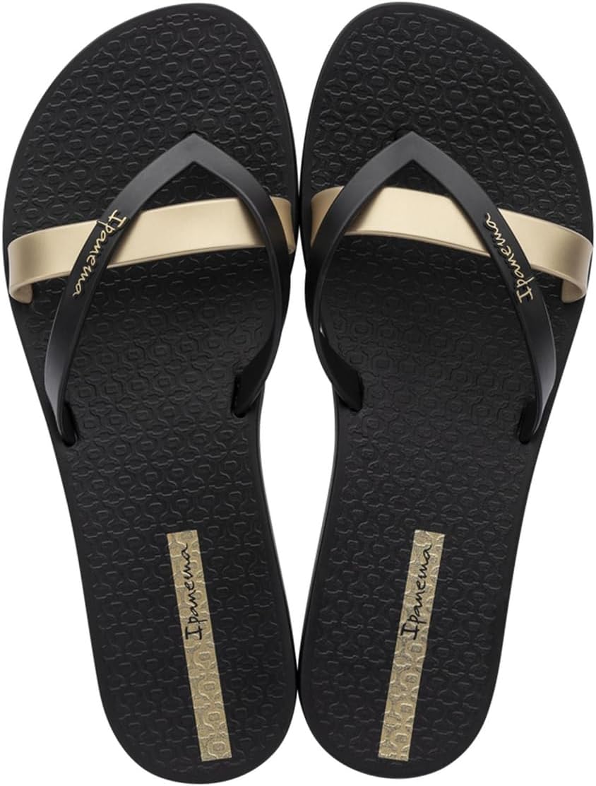 ipanema kirei flip-flops für damen schwarzgold größe 8 flip-flops