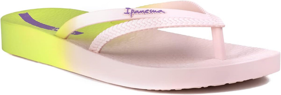 ipanema damen-zehentrenner bossa soft chic – bequeme und farbenfrohe slip-on-sandalen mit doppeltem y-riemen und mehrfarbigem design rosagrün größe 89 zehentrenner