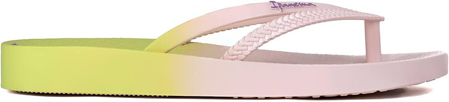 ipanema damen-zehentrenner bossa soft chic – bequeme und farbenfrohe slip-on-sandalen mit doppeltem y-riemen und mehrfarbigem design rosagrün größe 89 zehentrenner