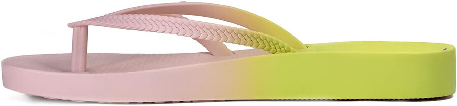 ipanema damen-zehentrenner bossa soft chic – bequeme und farbenfrohe slip-on-sandalen mit doppeltem y-riemen und mehrfarbigem design rosagrün größe 89 zehentrenner