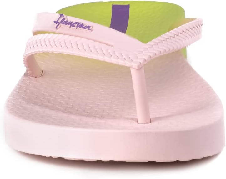 ipanema damen-zehentrenner bossa soft chic – bequeme und farbenfrohe slip-on-sandalen mit doppeltem y-riemen und mehrfarbigem design rosagrün größe 89 zehentrenner